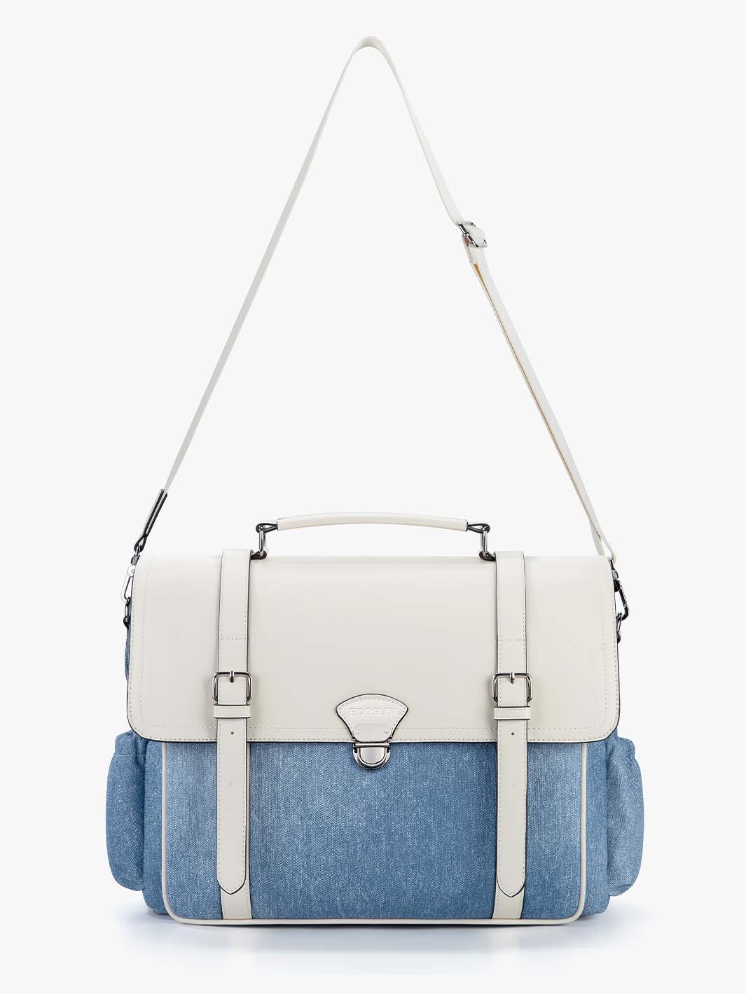 Denim-Inspired PU Fabric 15.6-Inch Briefcase - Image 4