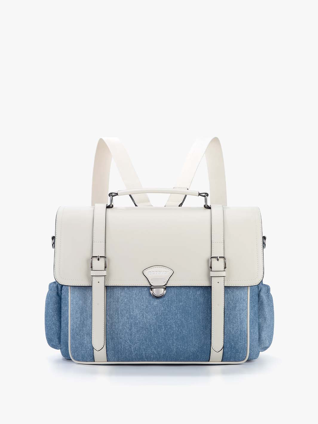 Denim-Inspired PU Fabric 15.6-Inch Briefcase - Image 5