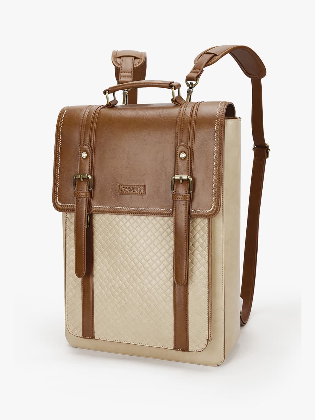 Dolce Weave Vegan Leather 15.6-Inch Backpack - Image 3