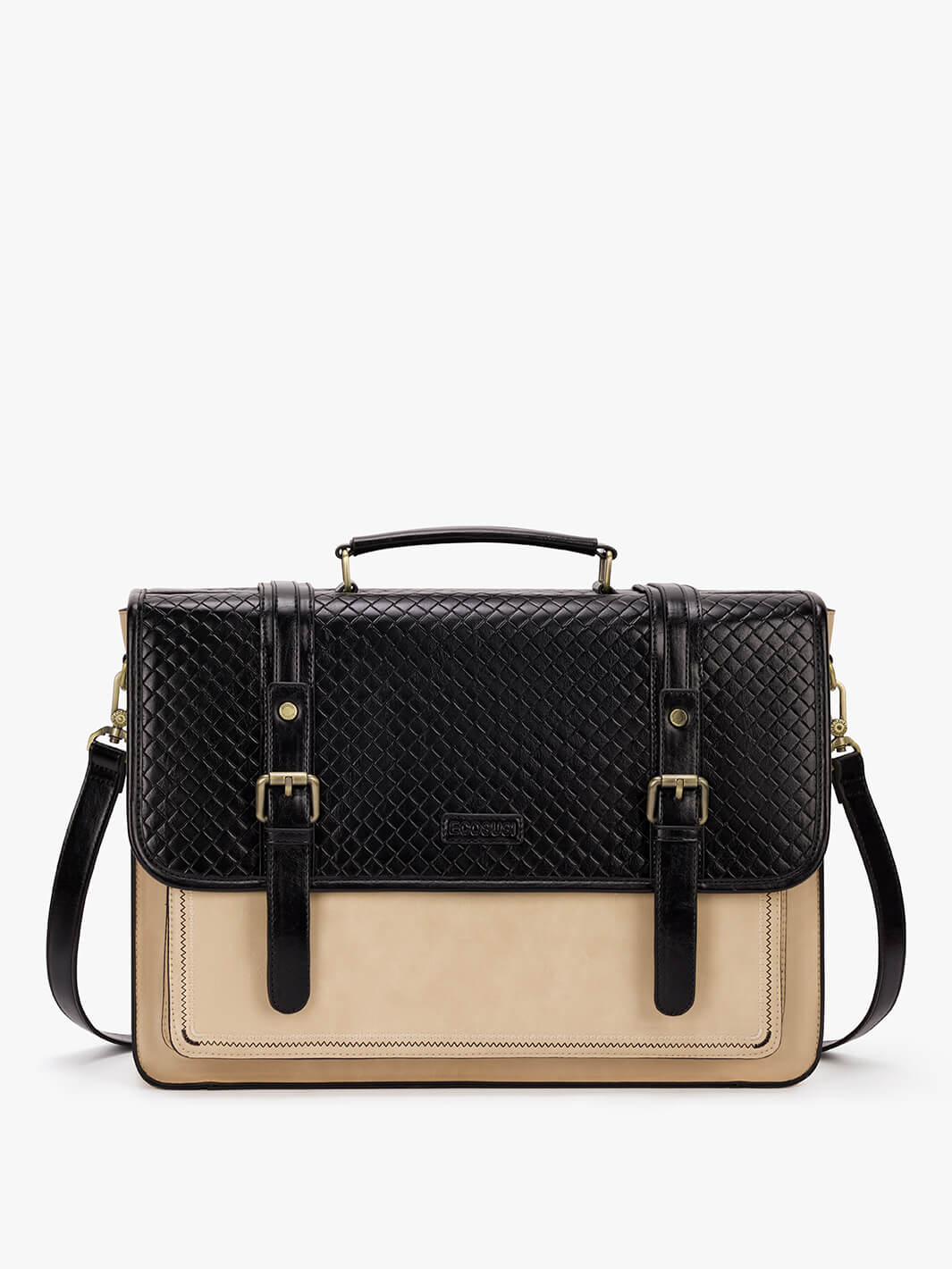 Dolce Weave Vegan Leather 15.6-Inch Briefcase - Image 16