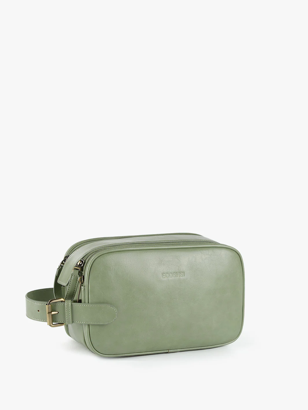 Elena Large Vegan Leather Toiletry Bag - Image 9