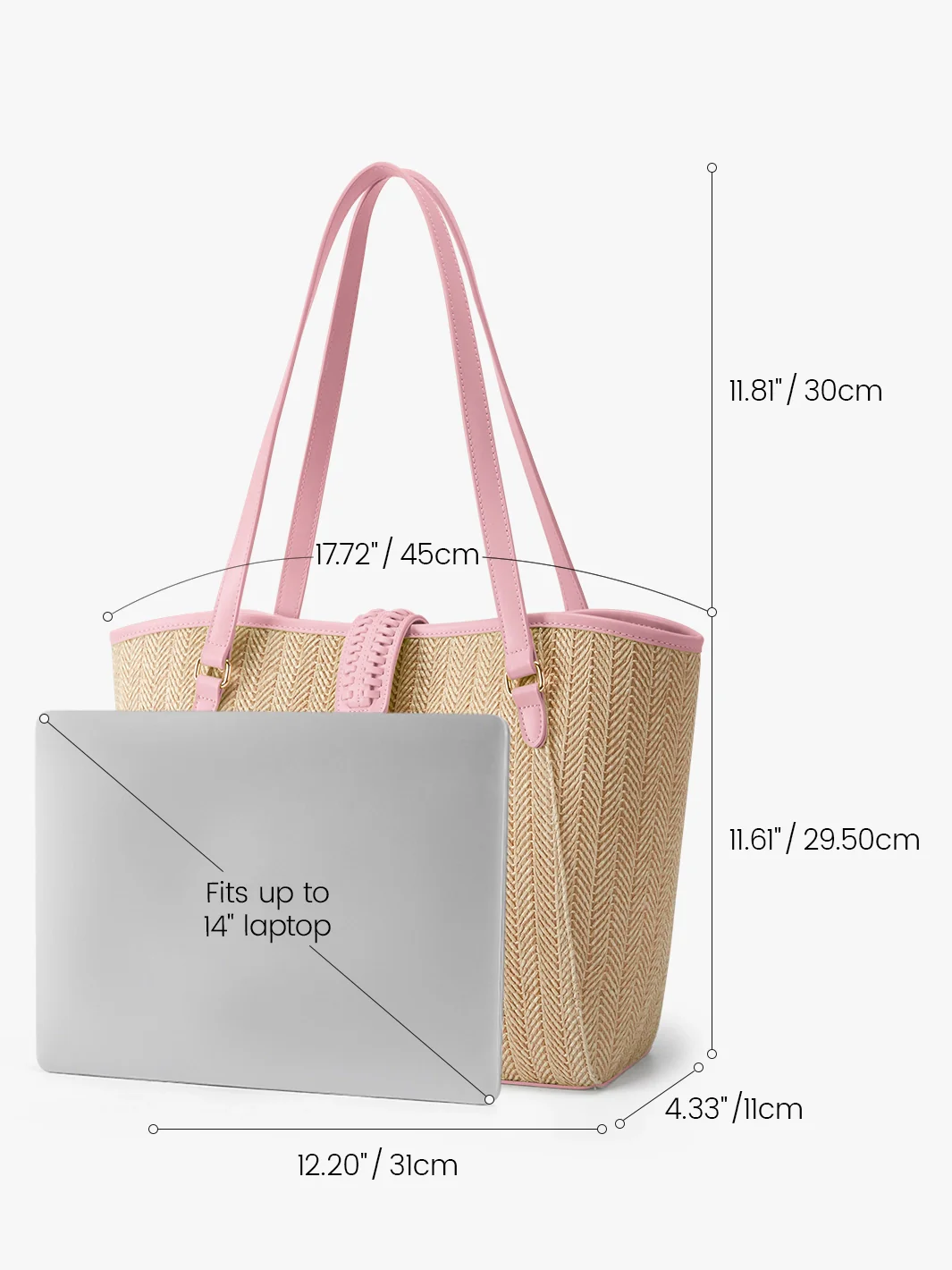 Marina Raffia Straw Tote Bag - Image 13