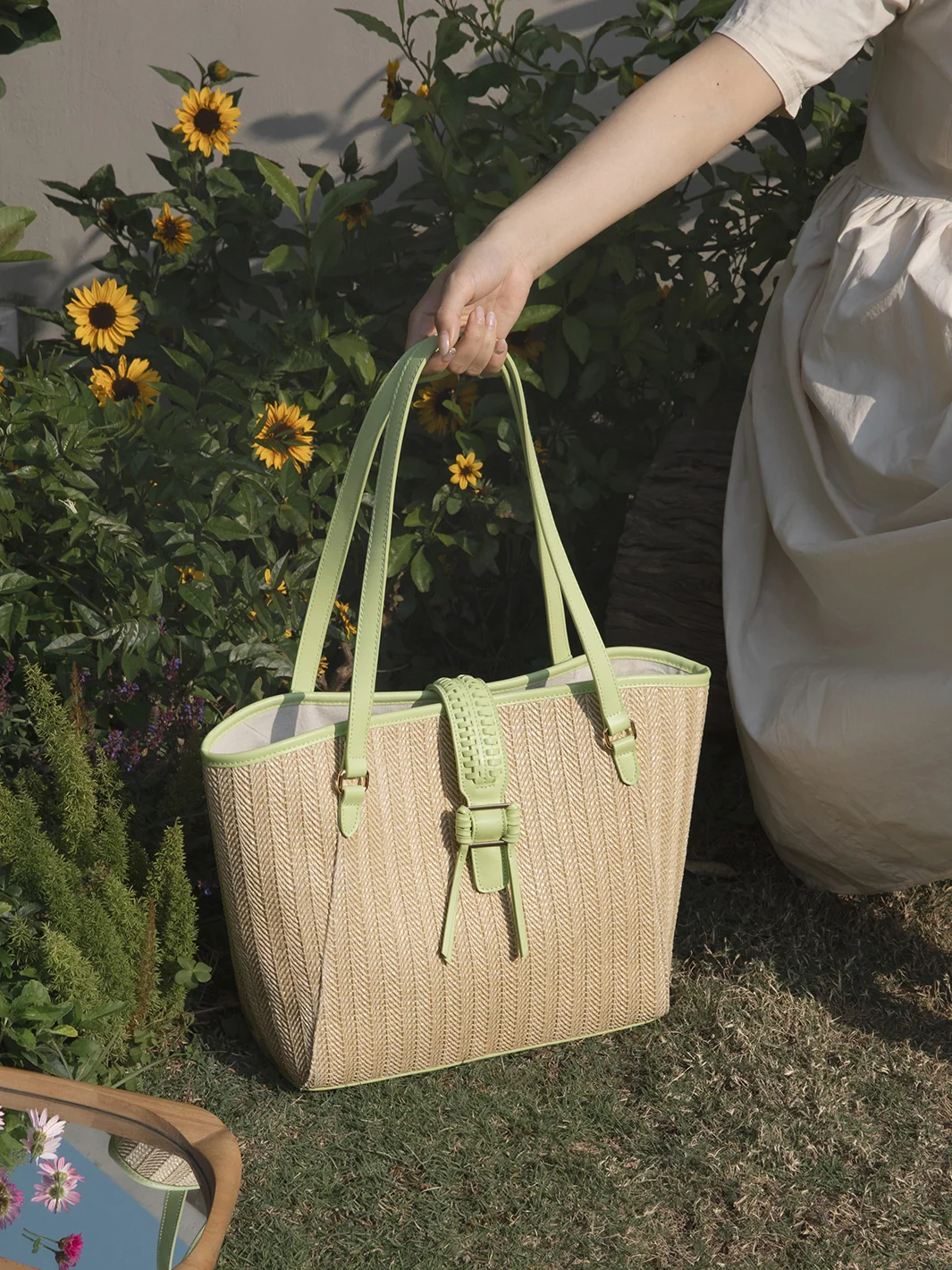 Marina Raffia Straw Tote Bag - Image 22