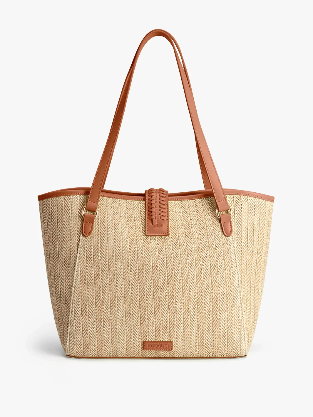 Marina Raffia Straw Tote Bag - Image 9