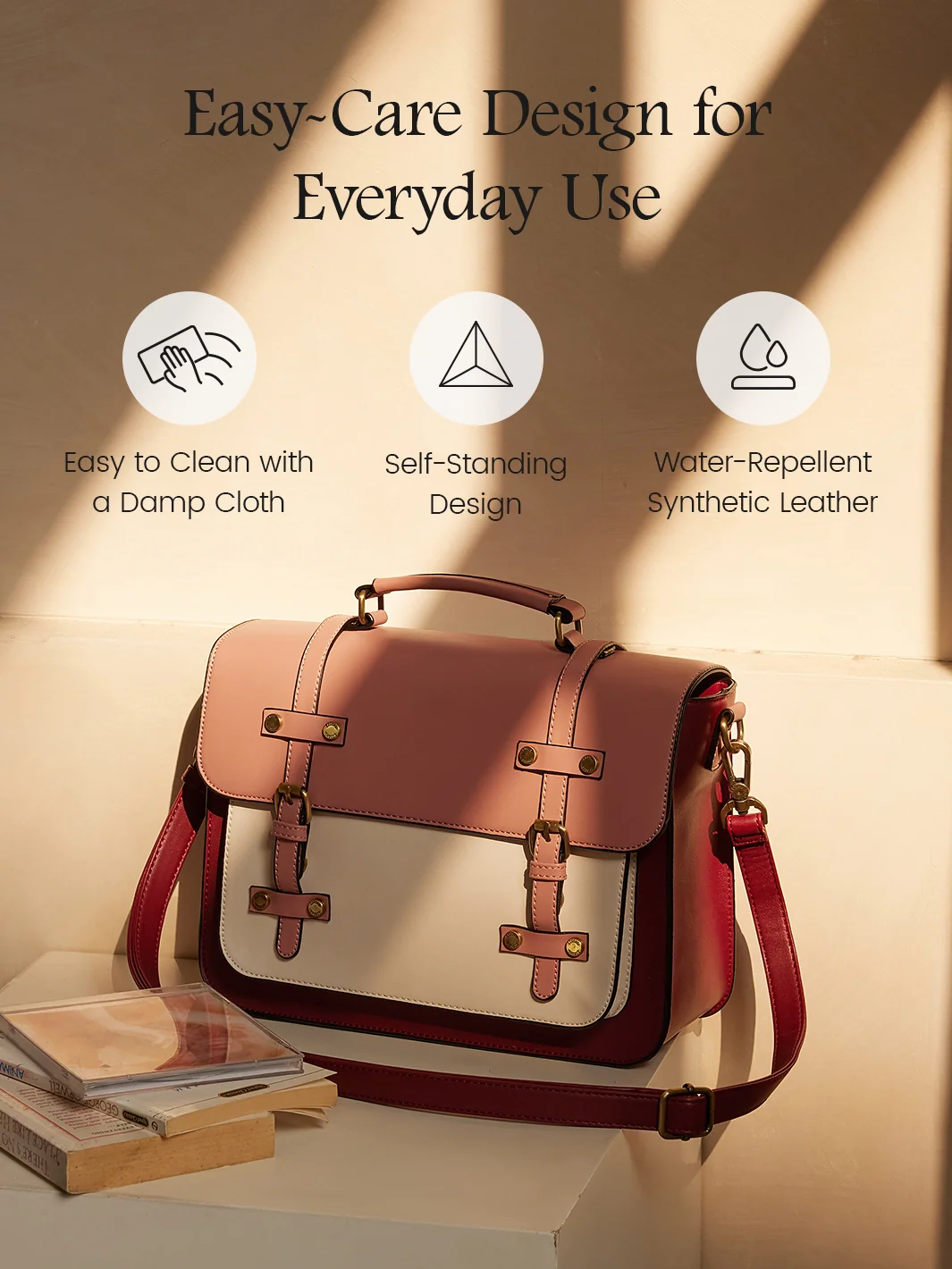 Sombre Mini Crossbody Vintage Briefcase - Image 19
