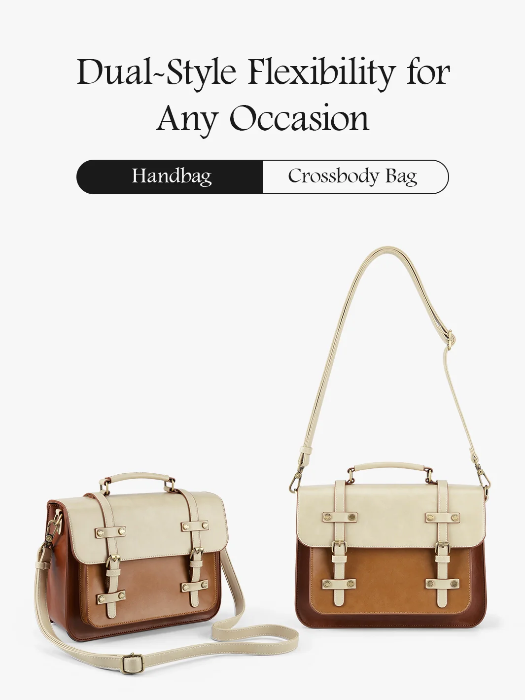 Sombre Mini Crossbody Vintage Briefcase - Image 4