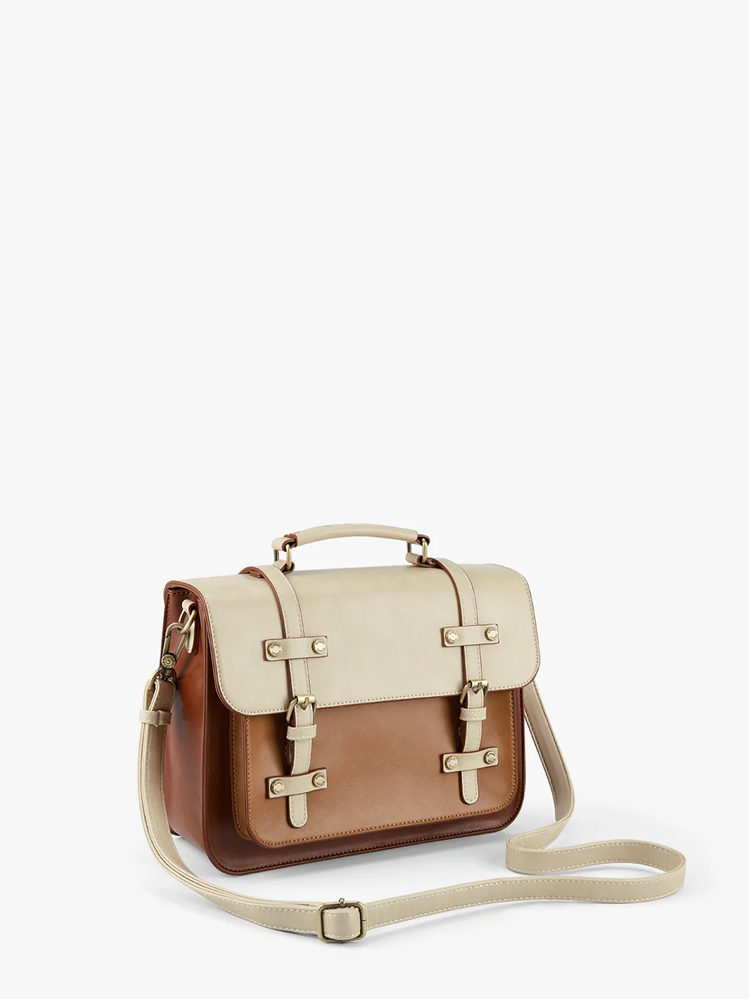 Sombre Mini Crossbody Vintage Briefcase - Image 8